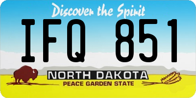 ND license plate IFQ851