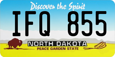 ND license plate IFQ855