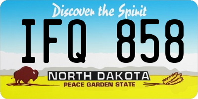 ND license plate IFQ858