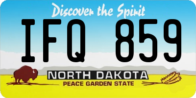 ND license plate IFQ859