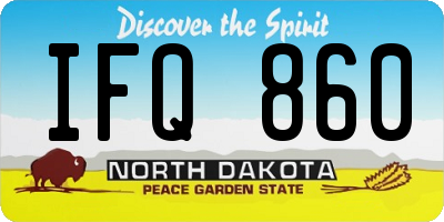 ND license plate IFQ860