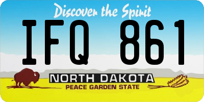 ND license plate IFQ861