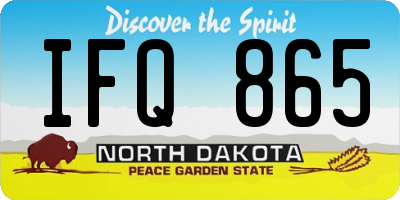 ND license plate IFQ865