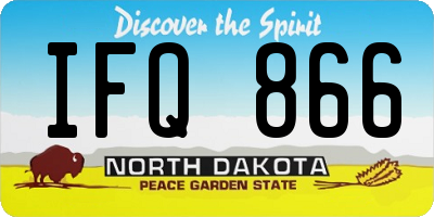 ND license plate IFQ866