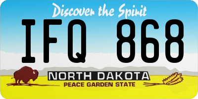 ND license plate IFQ868