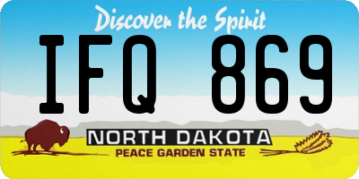 ND license plate IFQ869