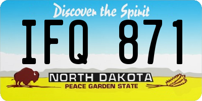 ND license plate IFQ871