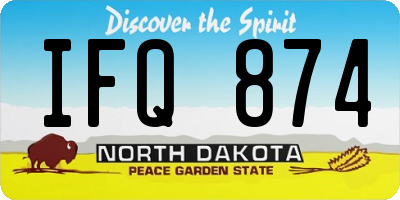 ND license plate IFQ874