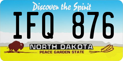 ND license plate IFQ876