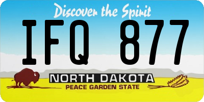 ND license plate IFQ877