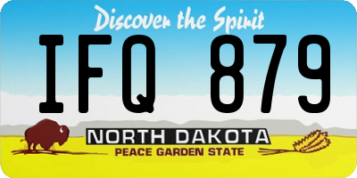 ND license plate IFQ879