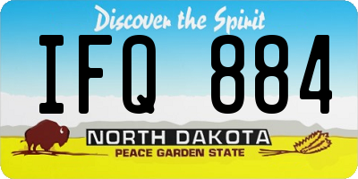 ND license plate IFQ884