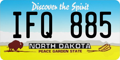 ND license plate IFQ885