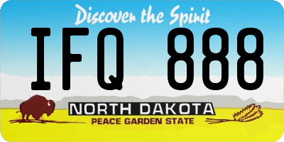 ND license plate IFQ888