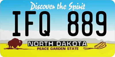 ND license plate IFQ889