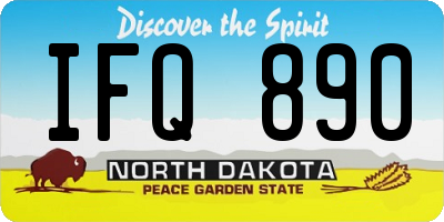 ND license plate IFQ890
