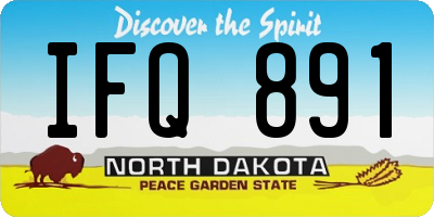 ND license plate IFQ891