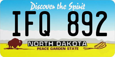 ND license plate IFQ892