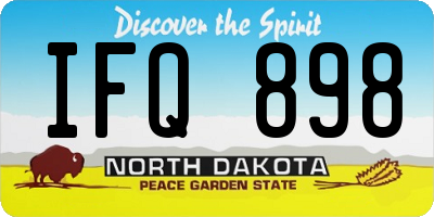 ND license plate IFQ898