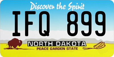 ND license plate IFQ899