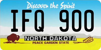 ND license plate IFQ900