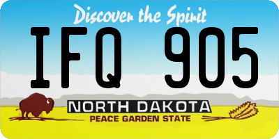 ND license plate IFQ905