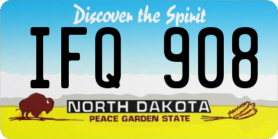 ND license plate IFQ908
