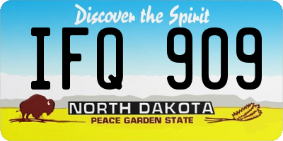 ND license plate IFQ909