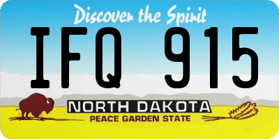 ND license plate IFQ915