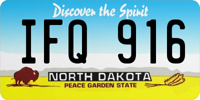 ND license plate IFQ916