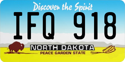 ND license plate IFQ918