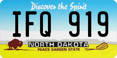 ND license plate IFQ919