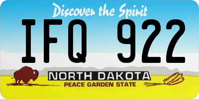 ND license plate IFQ922