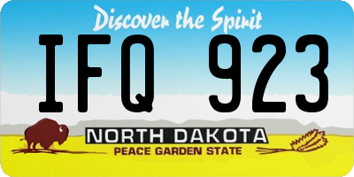 ND license plate IFQ923