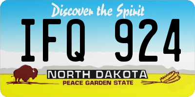 ND license plate IFQ924