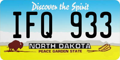 ND license plate IFQ933