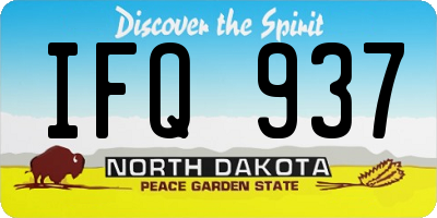 ND license plate IFQ937