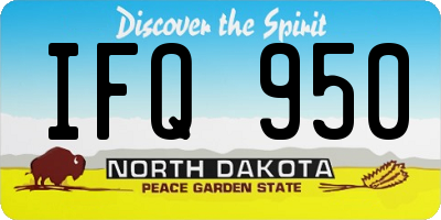 ND license plate IFQ950