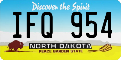 ND license plate IFQ954