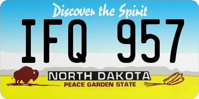 ND license plate IFQ957
