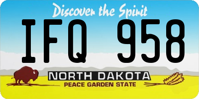 ND license plate IFQ958