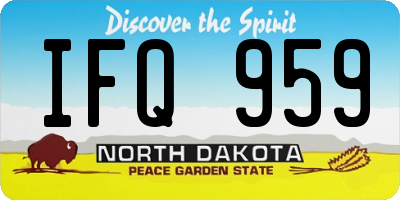 ND license plate IFQ959