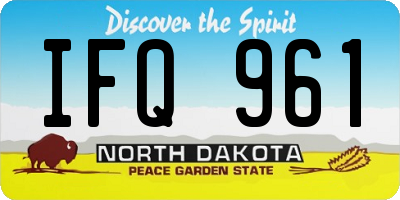 ND license plate IFQ961