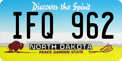 ND license plate IFQ962