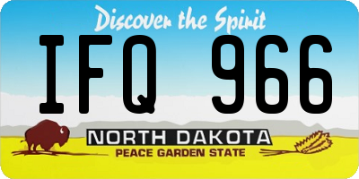 ND license plate IFQ966