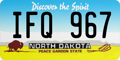 ND license plate IFQ967