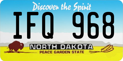 ND license plate IFQ968