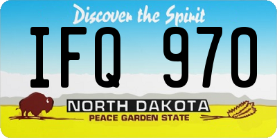 ND license plate IFQ970
