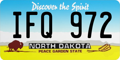 ND license plate IFQ972
