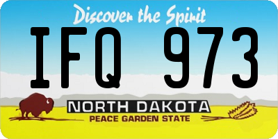 ND license plate IFQ973